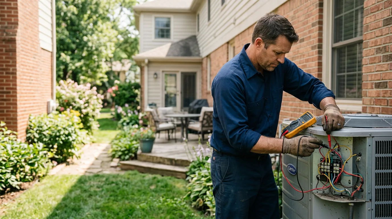 HVAC technician working near Powhatan Point, OH